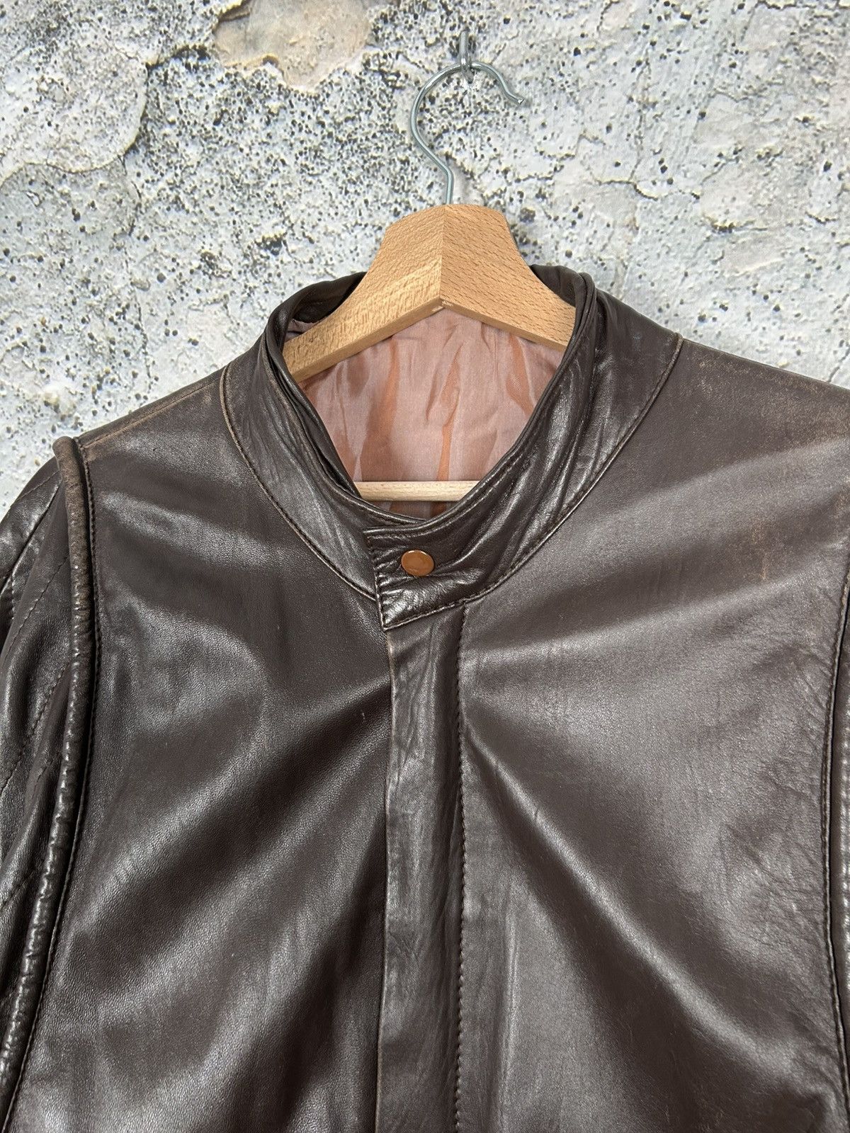 Genuine Leather Vintage Brown Leather Jacket Bomber Grunge Punk 90s Size US L / EU 52-54 / 3 - 3 Thumbnail
