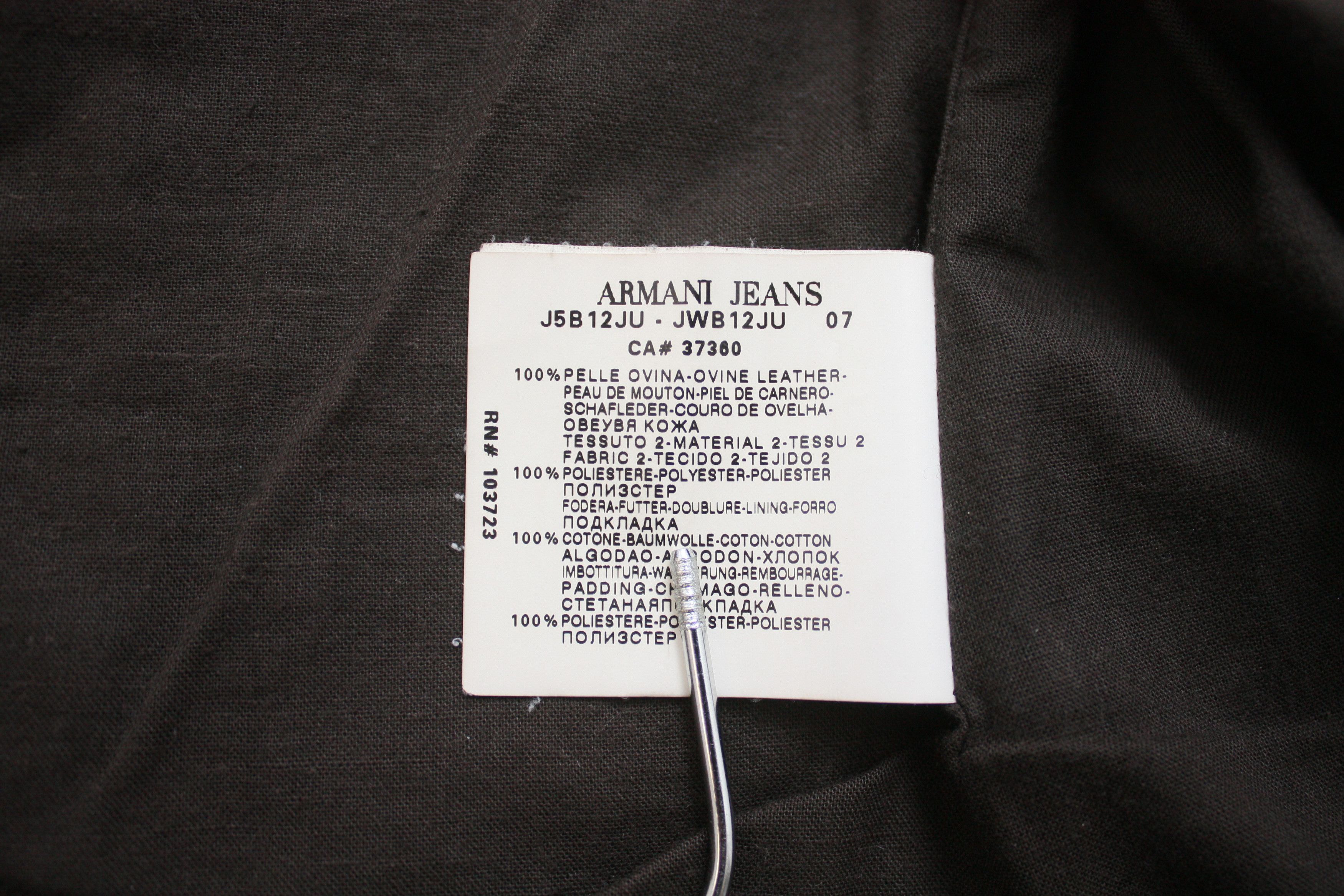 Armani Armani Jeans Brown Leather Women's Jacket Made In Italy US10 Size M / US 6-8 / IT 42-44 - 5 Thumbnail