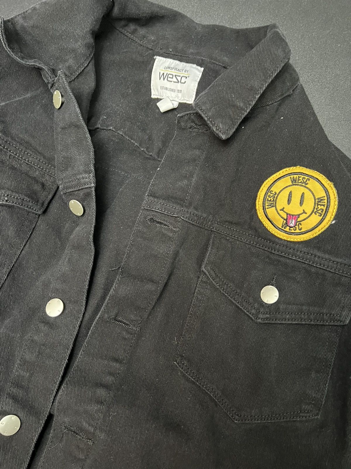 WeSC Wesc Black Denim Jacket Size L Size US L / EU 52-54 / 3 - 5 Thumbnail