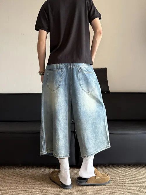 Other Baggy Wide-Leg Denim Shorts, Oversized Jorts Size US 33 - 8 Thumbnail