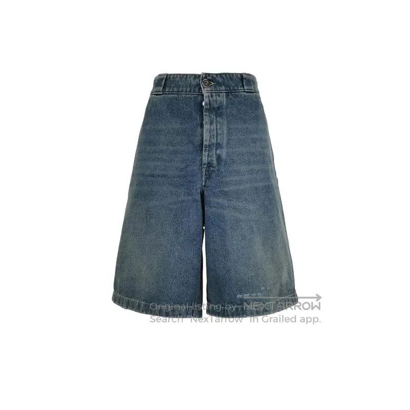 Prada Prada Blue Cotton Embroidered Logo Men's Shorts. Size US 32 / EU 48 - 1 Thumbnail