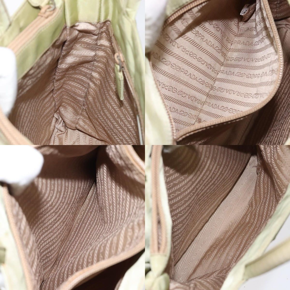 Prada PRADA Hand Bag Nylon Beige Size ONE SIZE - 12 Thumbnail