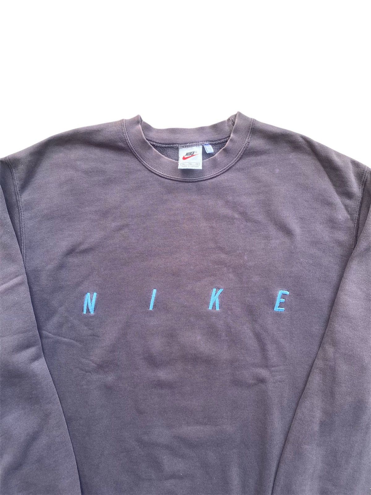 Japanese Brand × Nike × Vintage 90s Vintage Distressed Nike Spellout Logo Sweatshirt Size US XL / EU 56 / 4 - 2 Thumbnail