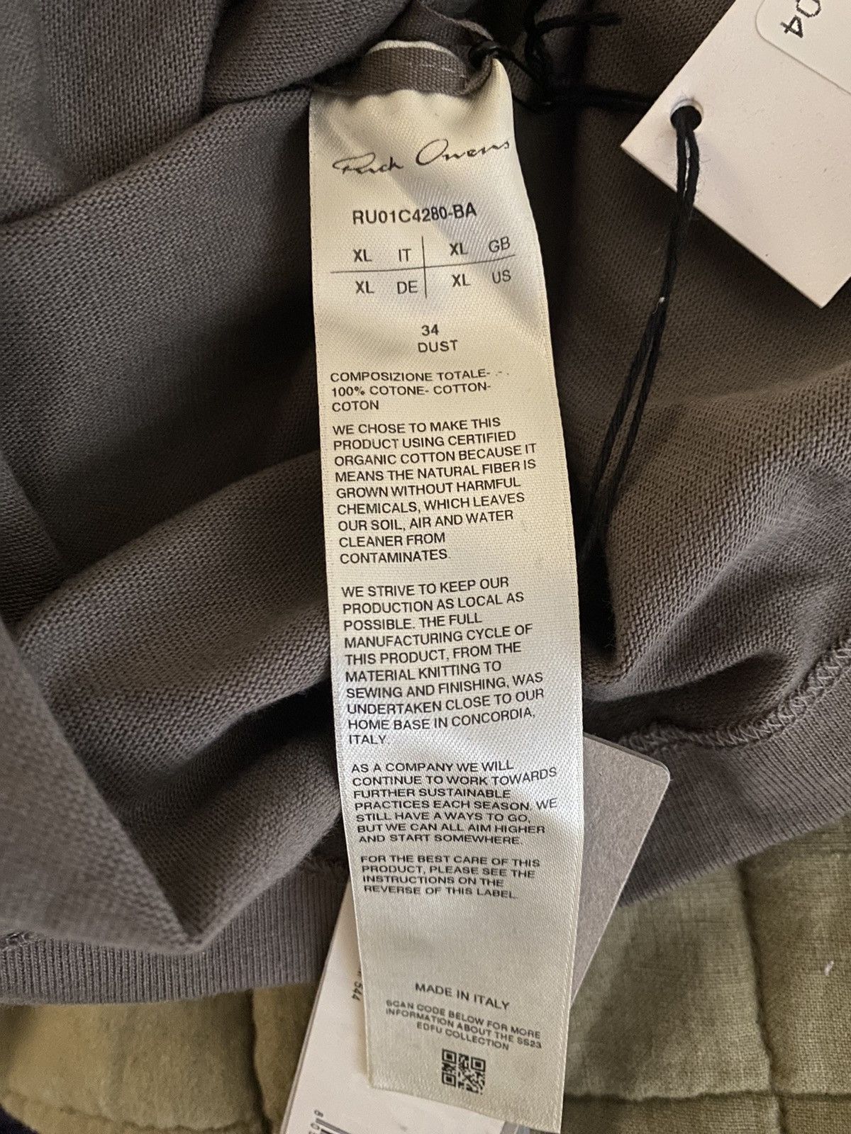Rick Owens NWT Rick Owens SS23 EDFU Baseball T - Dust Size US XL / EU 56 / 4 - 7 Thumbnail