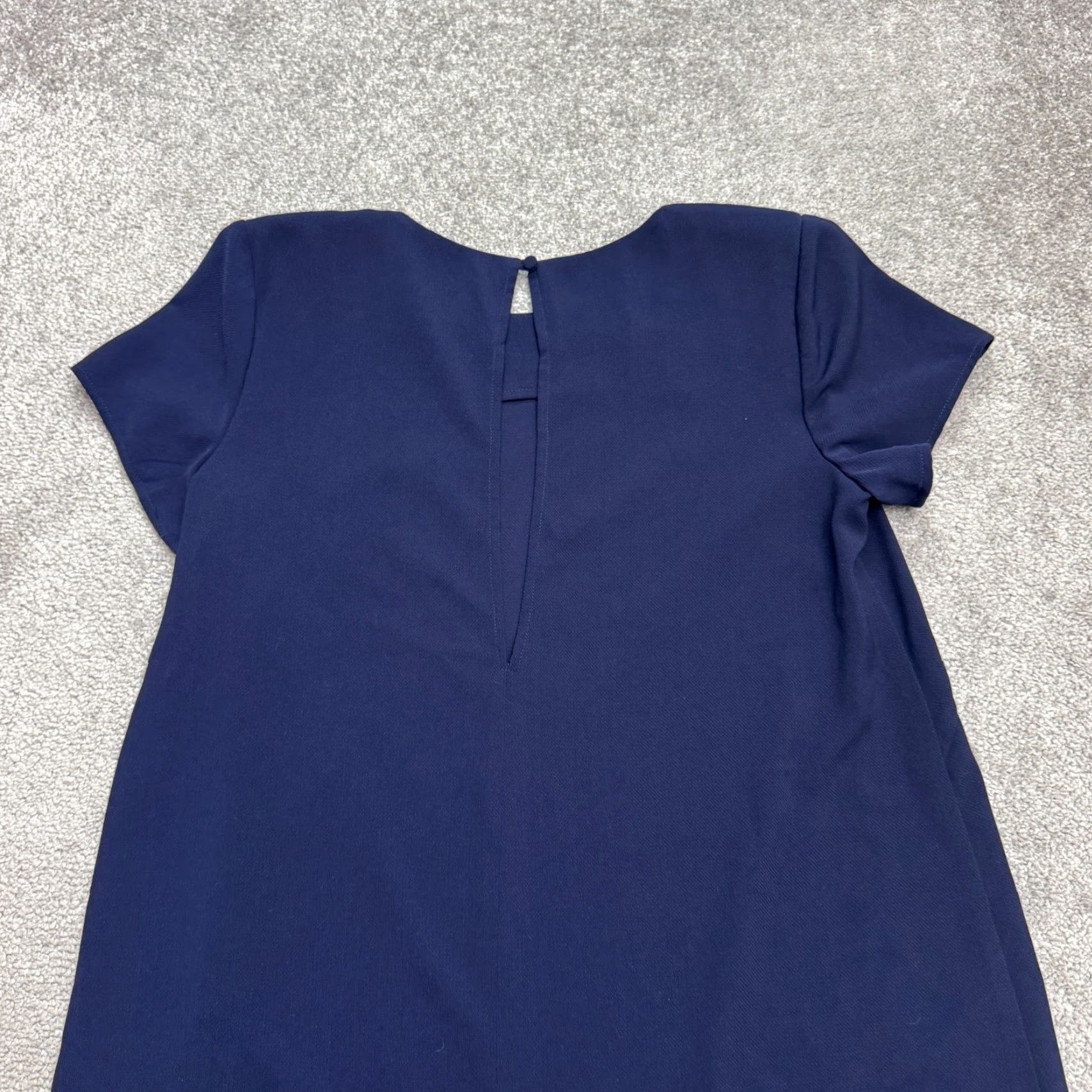 Vintage The Fifth Label Dress Womens Mini Shift Ruffle Hem Navy Blue Polyester Short Sleeve Round Neck Casual Workwear Summer 2024 Womens Size M / US 6-8 / IT 42-44 - 3 Thumbnail