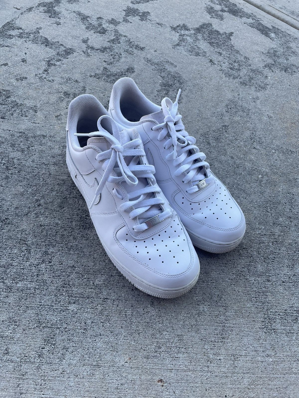 Nike White Nike Air Force 1s Size US 11 / EU 44 - 9 Thumbnail
