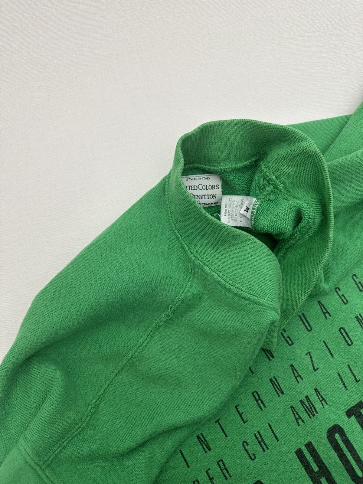 United Colors Of Benetton VTG 90s United Colors of Benetton Green Mock Neck Pullover M Size M / US 6-8 / IT 42-44 - 9 Thumbnail