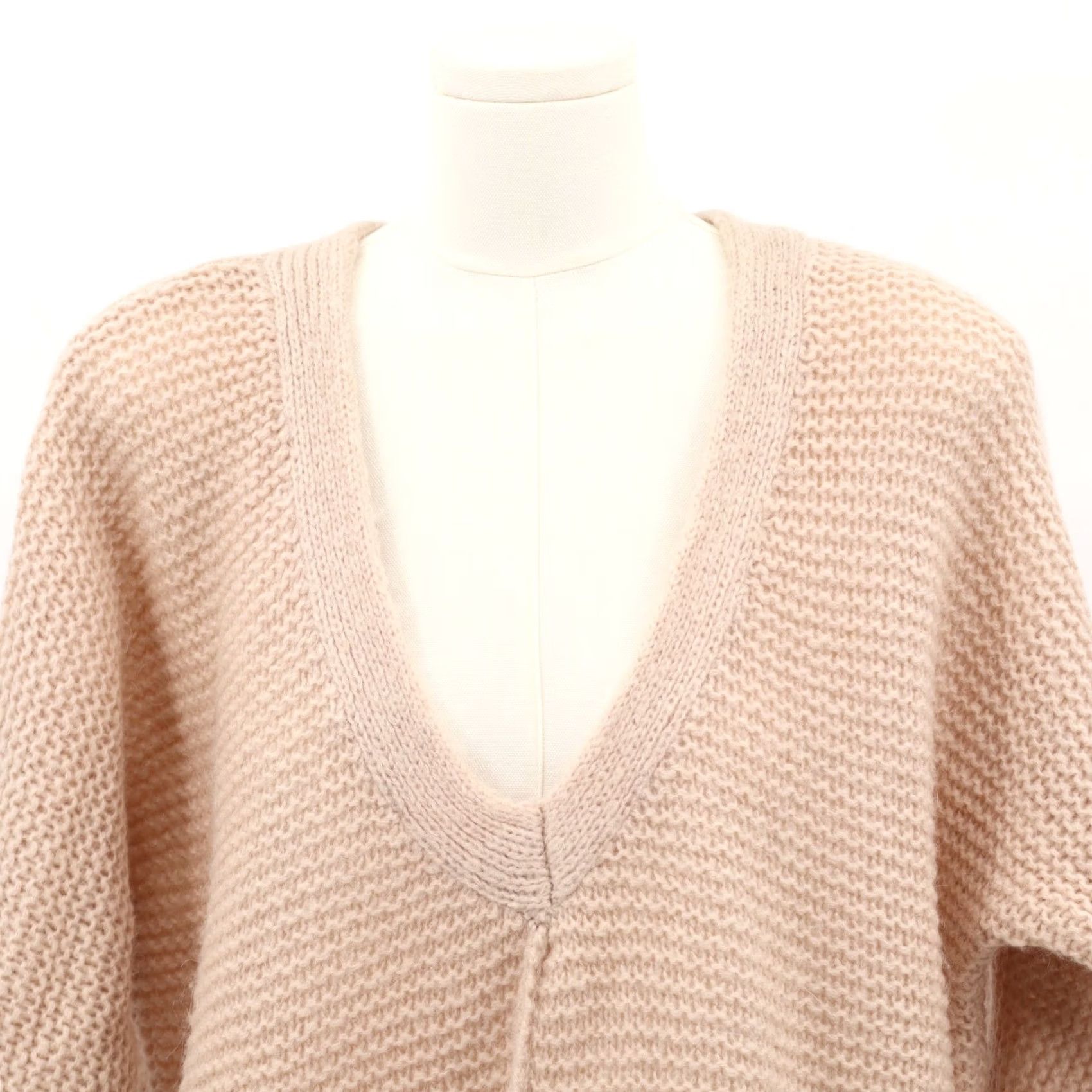 Free People Free People V-Neck Pullover Sweater Oversized Knit Pink Acrylic Wool Blend S Womens Pullover IDK Size S / US 4 / IT 40 - 3 Thumbnail