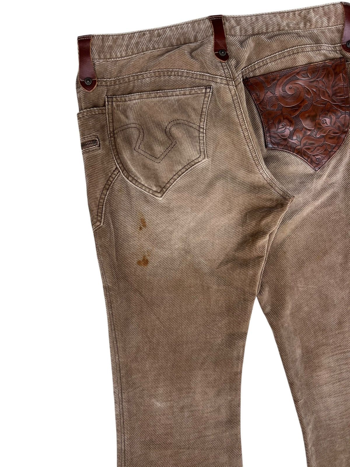 Obelisk Vintage Obelisk Corduroy Leather Super Flare Stains Jeans Size US 32 / EU 48 - 11 Thumbnail