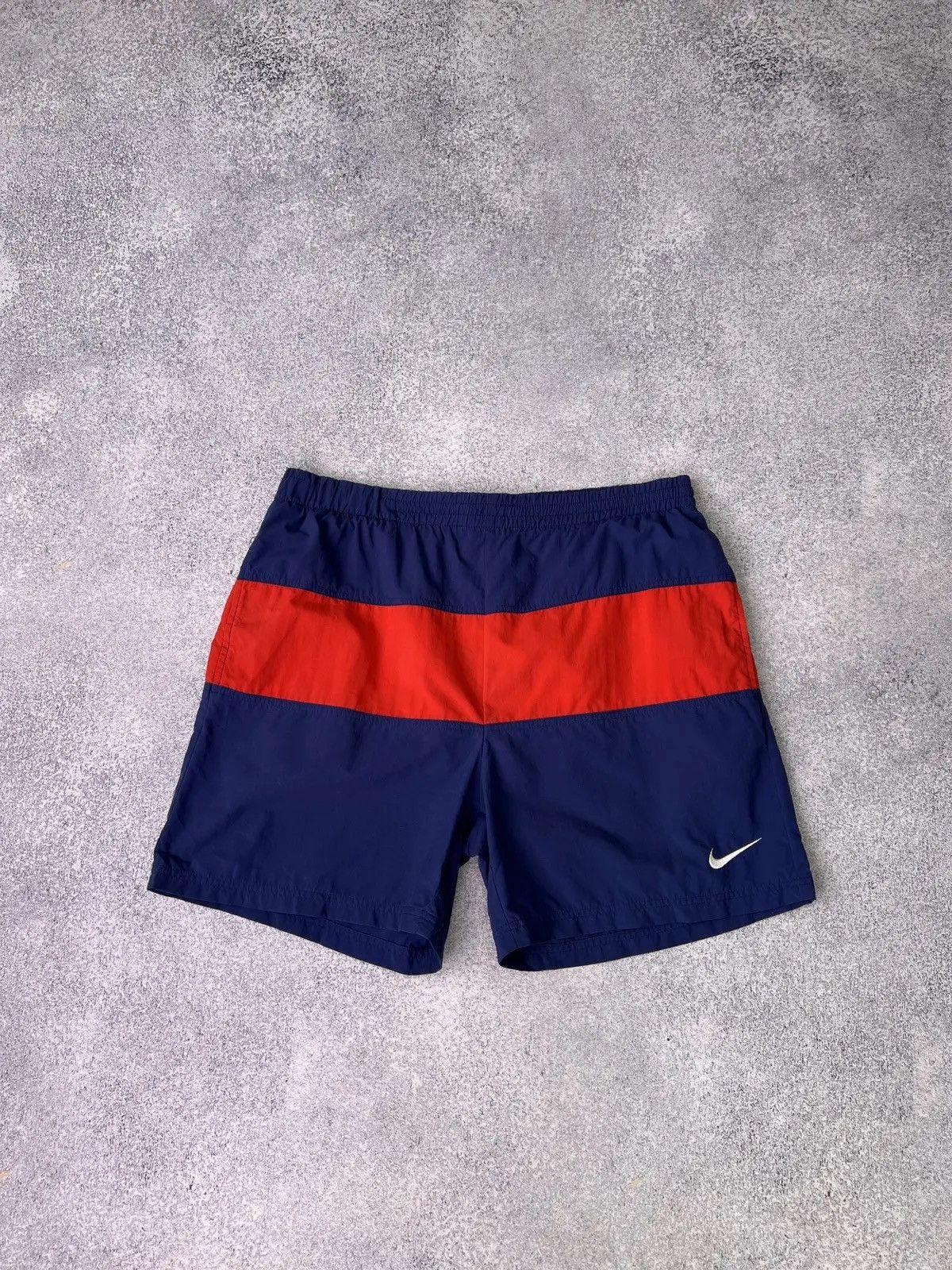 Nike × Vintage Vintage Nike Big swoosh shorts Size US 33 - 2 Thumbnail