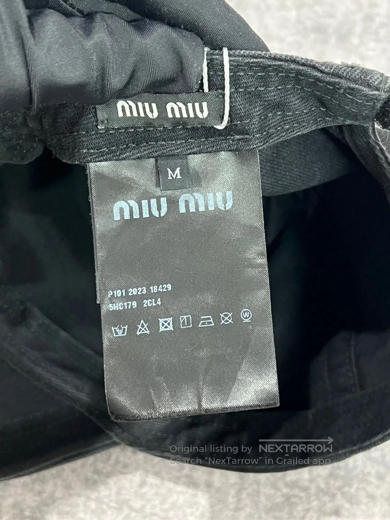 Miu Miu Miumiu Black Distressed Baseball Cap. Size ONE SIZE - 4 Thumbnail