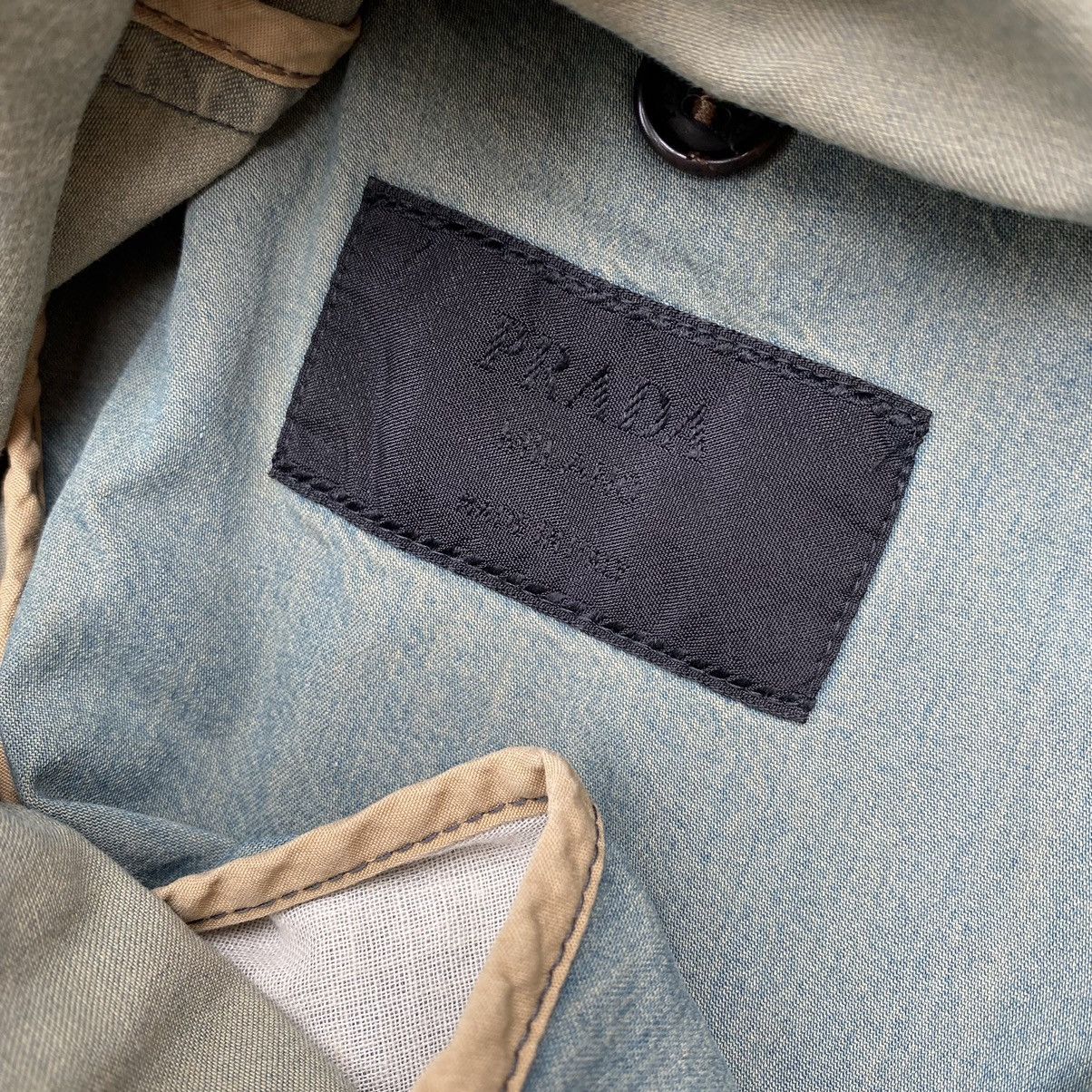Prada SS05 Runway Worn Denim Military Belted Back Jacket Size US S / EU 44-46 / 1 - 11 Thumbnail