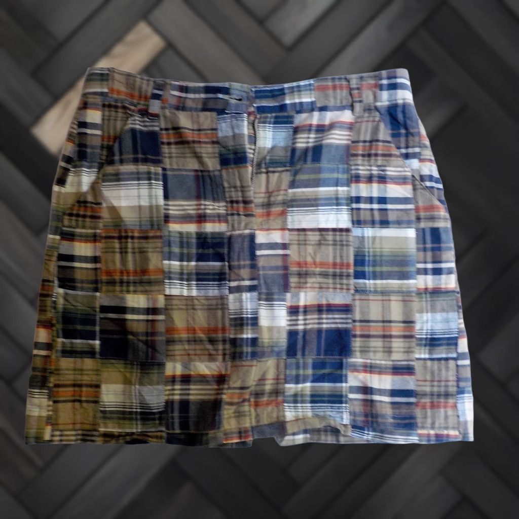 Brooks Brothers BROOKS BROTHERS Plaid Patchwork Skirt SZ 8 Multicolor 100% Cotton Skirt Size 30" / US 8 / IT 44 - 1 Thumbnail