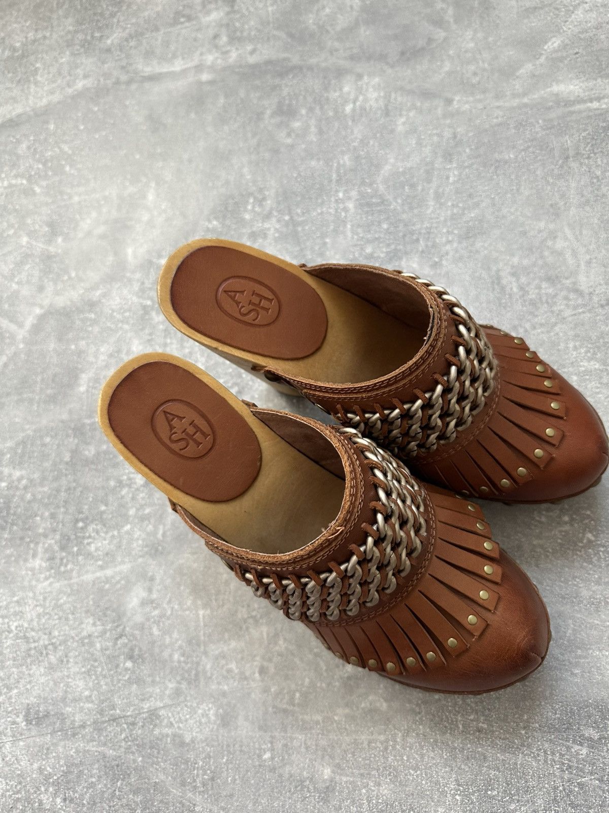 ASH × Hysteric Glamour × Japanese Brand Leather mules & clogs Ash Brown Y2K style Size US 7 / IT 37 - 4 Thumbnail