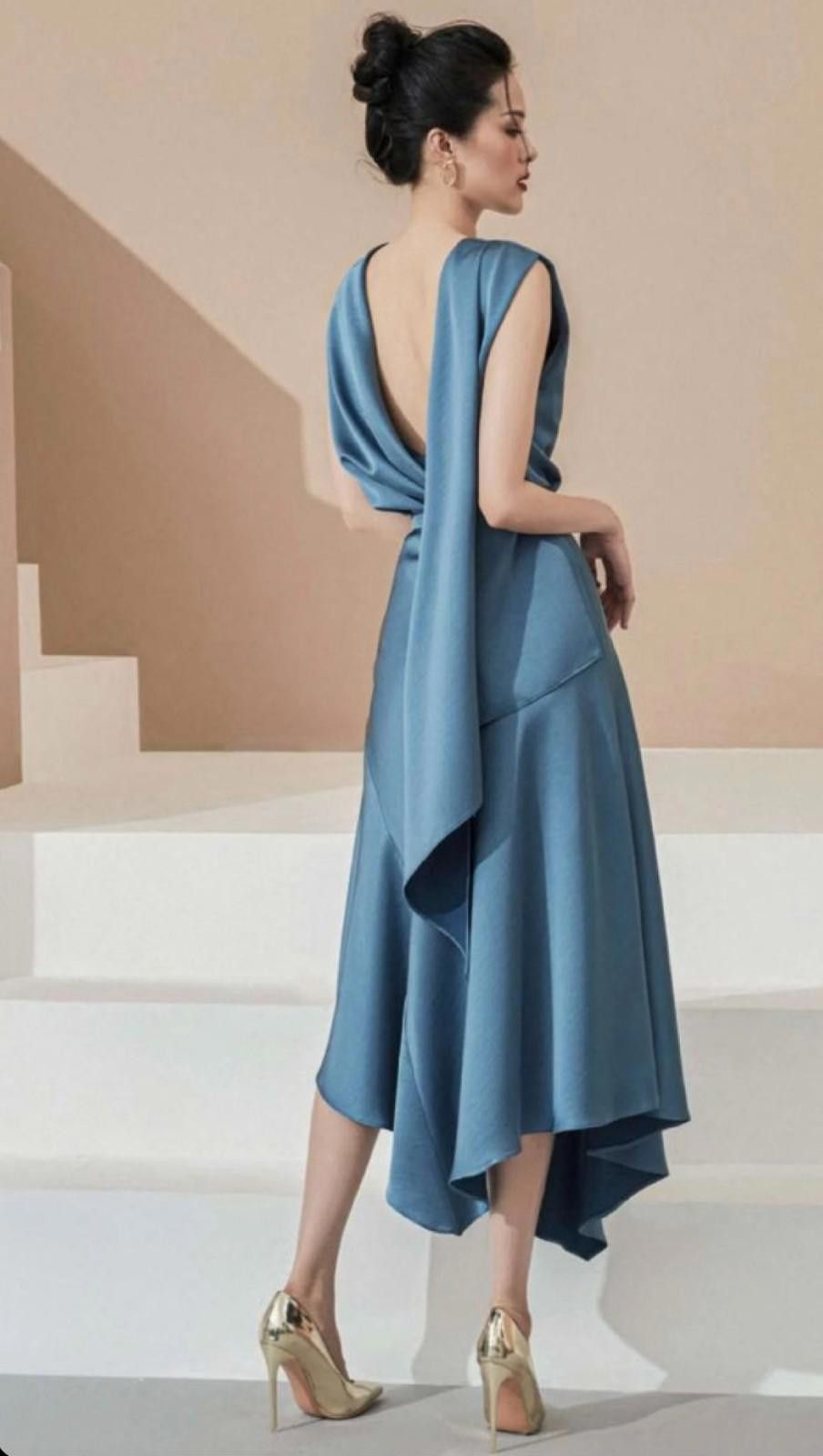 Other LANE JT Victorious Silk Midi Skirt + Backscarf Top (MEDIUM) Size M / US 6-8 / IT 42-44 - 1 Thumbnail