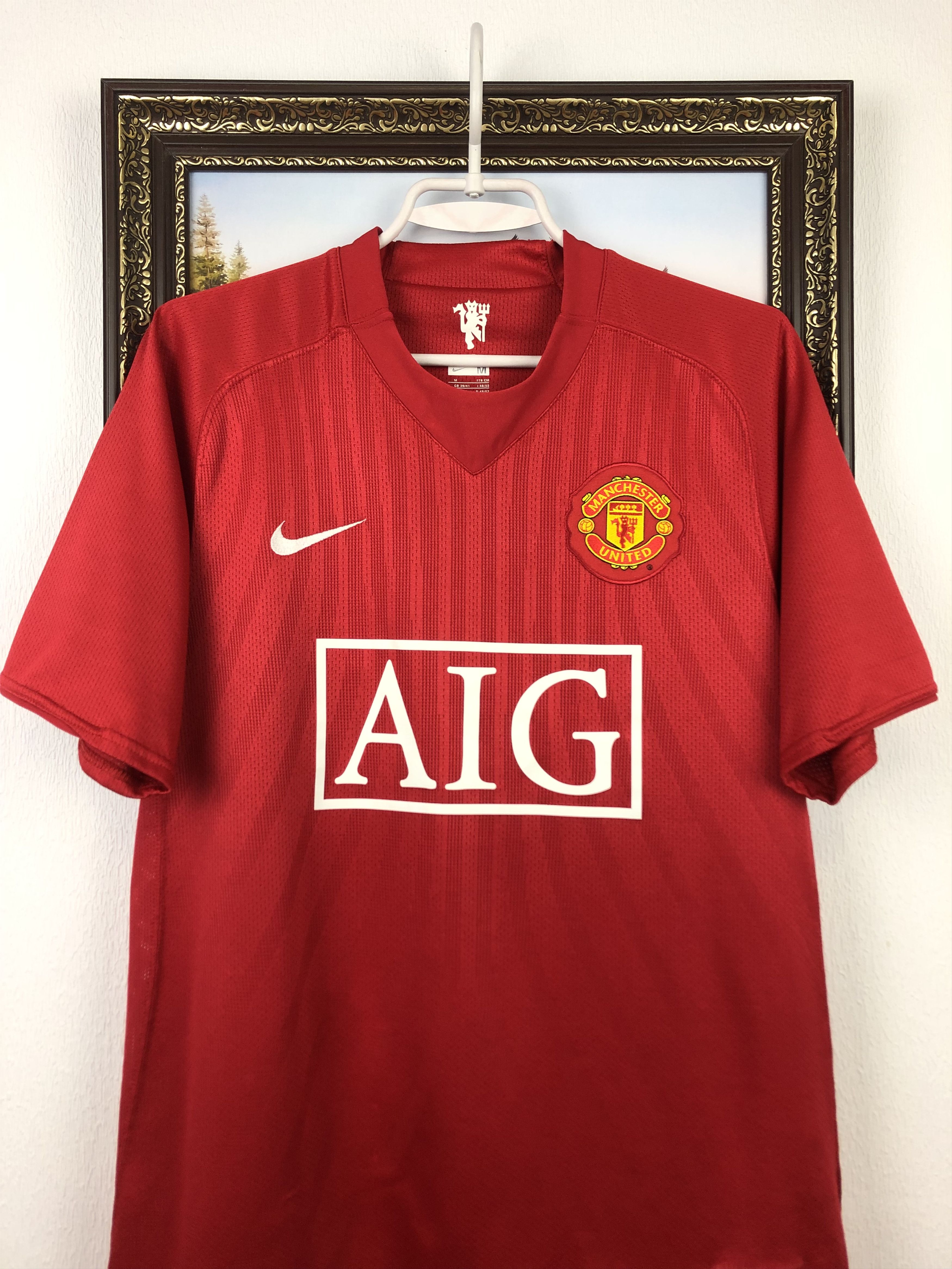 Nike Manchester United football shirt 2007 Soccer Jersey Trikot Size US M / EU 48-50 / 2 - 2 Thumbnail