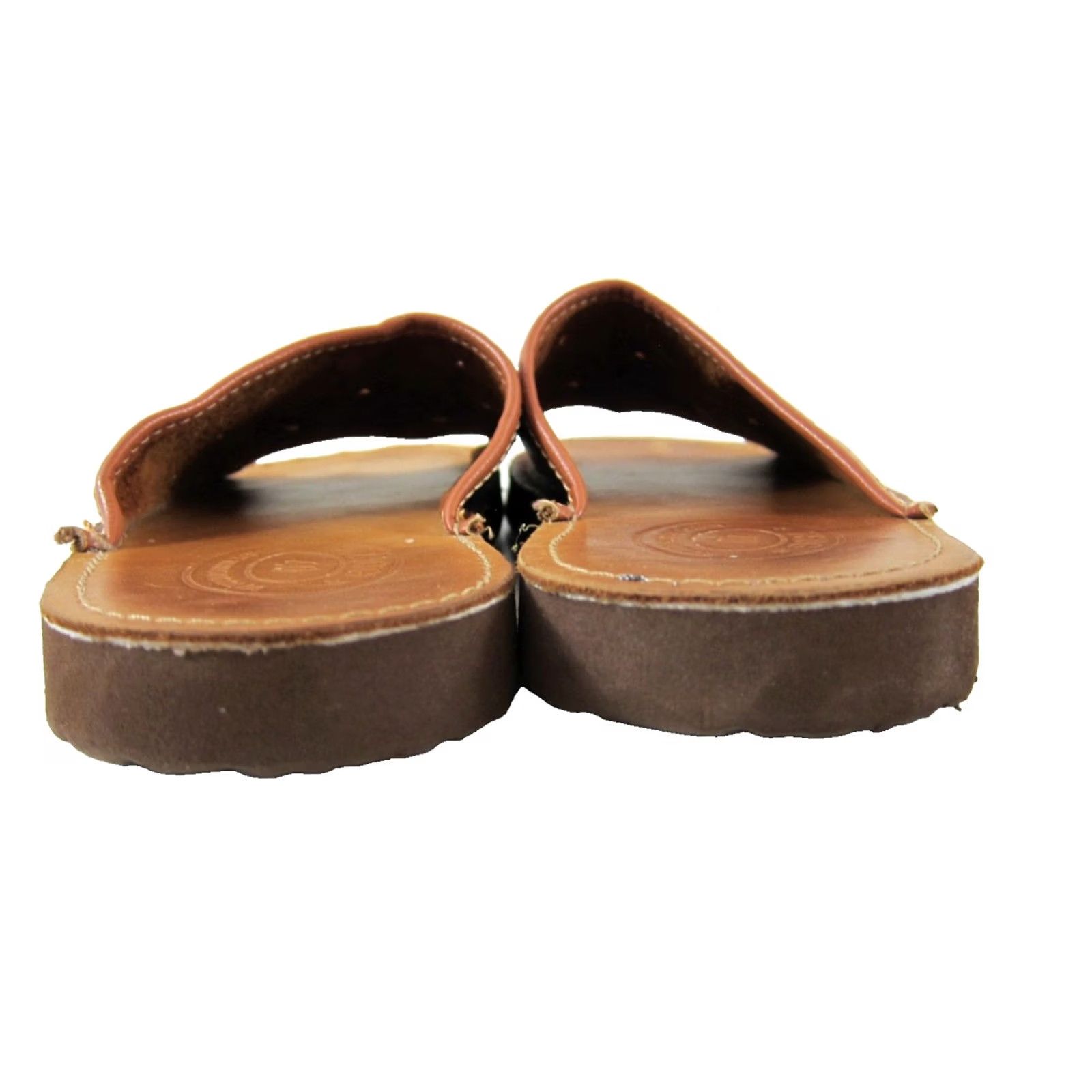 Vintage Vintage TSOG Made In Mongolia Tan Brown 100% Leather Slide Mule Sandal Size 40/9 Size US 9 / IT 39 - 5 Thumbnail