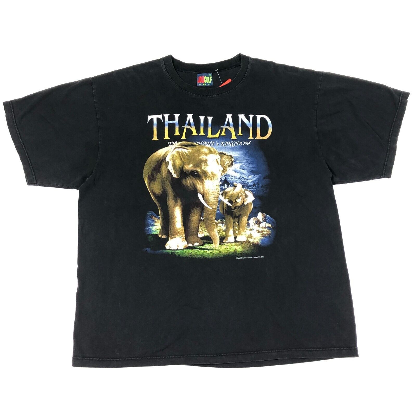 Vintage Thailand Elephant Kingdom Black Tee T Shirt size XL B4 Size US XL / EU 56 / 4 - 1 Thumbnail