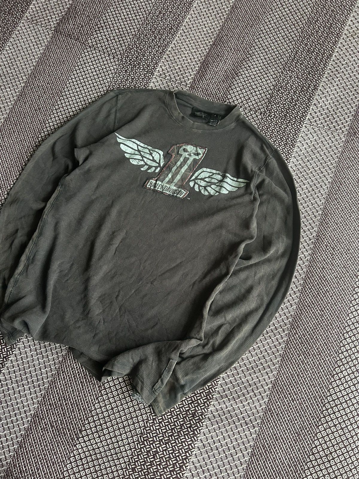 Harley Davidson Vintage Harley Davidson Faded Thrashed Condition Size M Rare Size US M / EU 48-50 / 2 - 2 Thumbnail