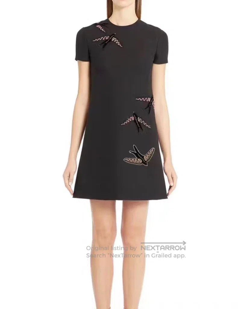 Other Valentino Black bird dress Size S / US 4 / IT 40 - 1 Thumbnail