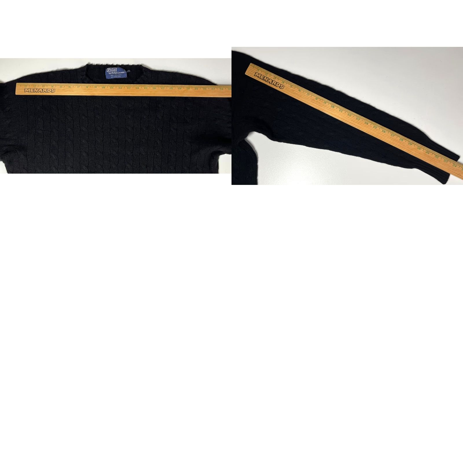Polo Ralph Lauren VINTAGE Polo Ralph Lauren Men’s Sweater Cable Knit 100% Cashmere Black Large / 44 Crew Neck Long Sleeve, Pullover, Designer 90s Mens Size US L / EU 52-54 / 3 - 9 Thumbnail