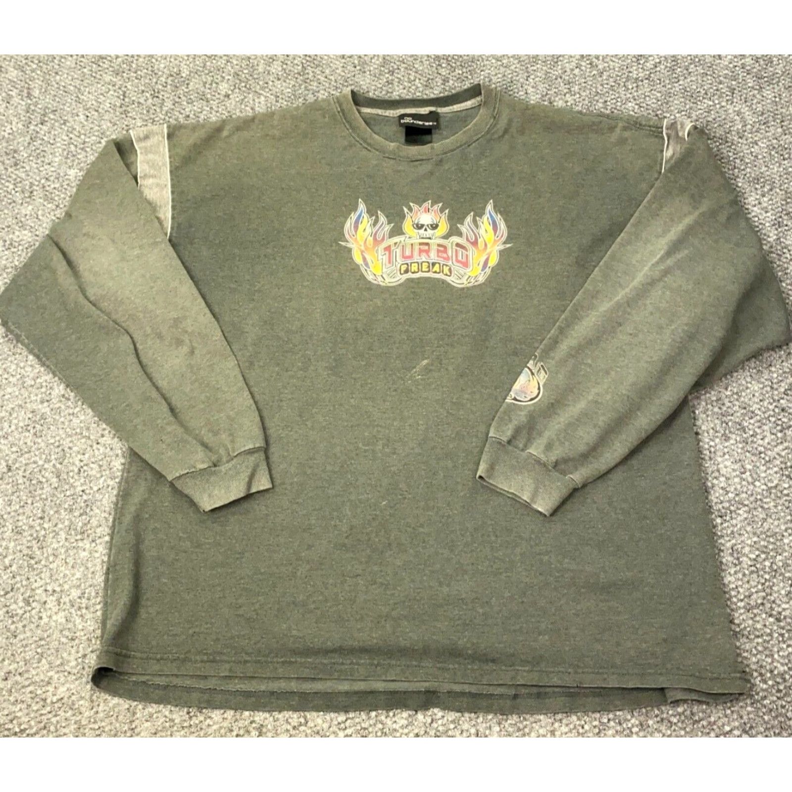 Ecko Unltd. VINTAGE No Boundries Shirt Mens XL Gray Turbo Freak Distressed Thrashed 90s Y2K Nike? Size US XL / EU 56 / 4 - 2 Thumbnail
