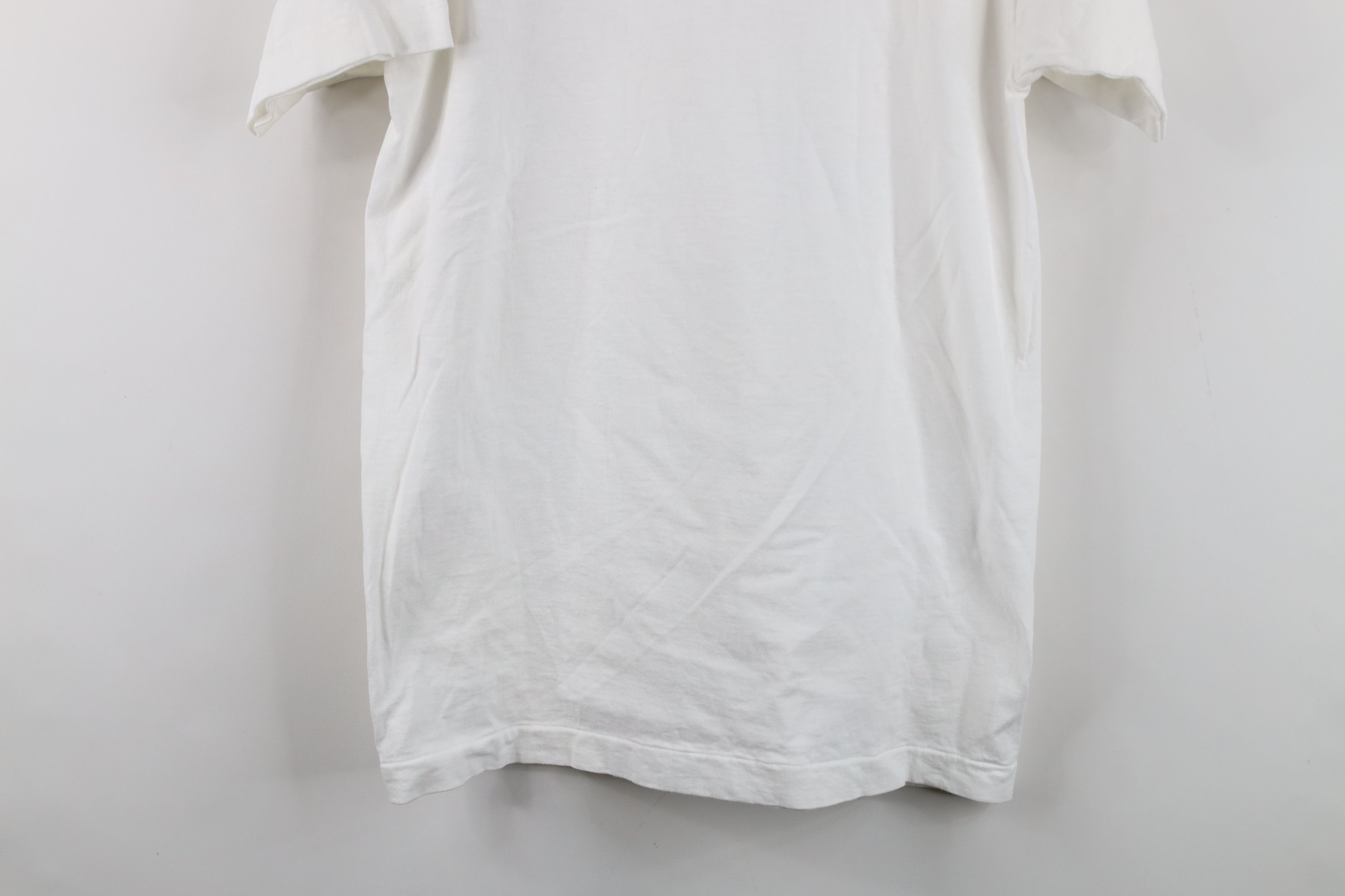 Vintage Vintage 90s Streetwear Heavyweight Cotton T-Shirt White USA Size US M / EU 48-50 / 2 - 9 Thumbnail
