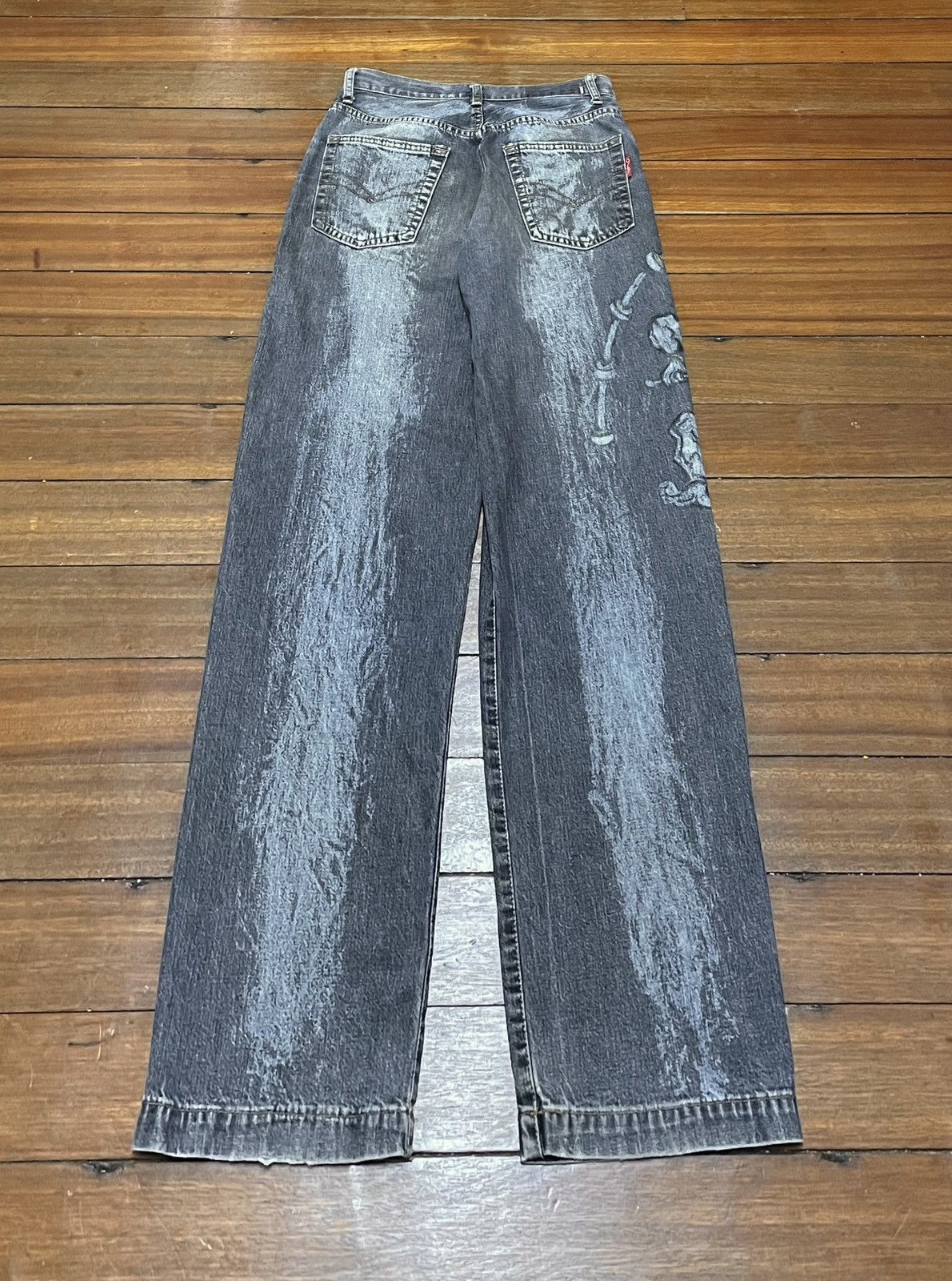 Vale Very Rare Vintage Brand Vale Hand Printed Baggy Jeans 2000s Size US 26 / EU 42 - 2 Thumbnail