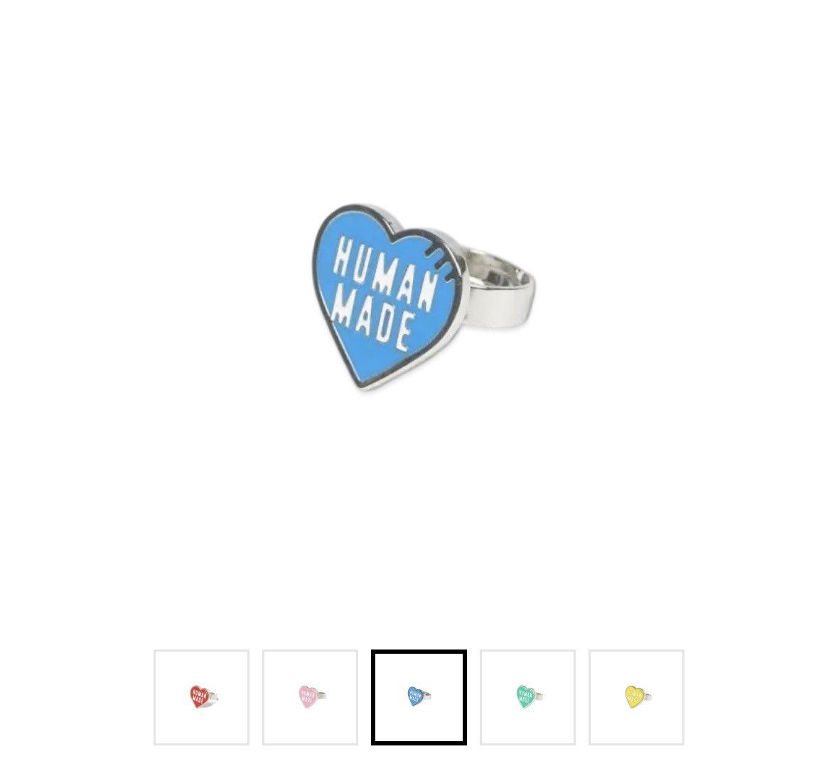 Human Made Human Made Adjustable Heart Ring Blue Size ONE SIZE - 1 Thumbnail