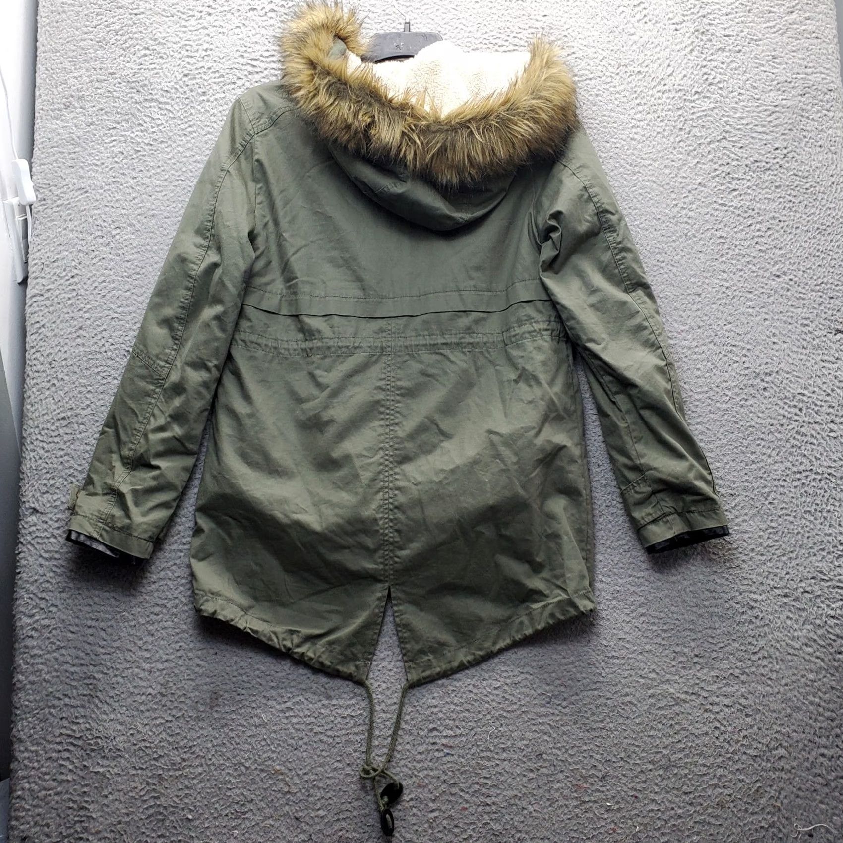 Vintage Thread & Supply Parka Jacket Womens M Green Sherpa Lined Zip Up Hoodie? Size M / US 6-8 / IT 42-44 - 2 Thumbnail