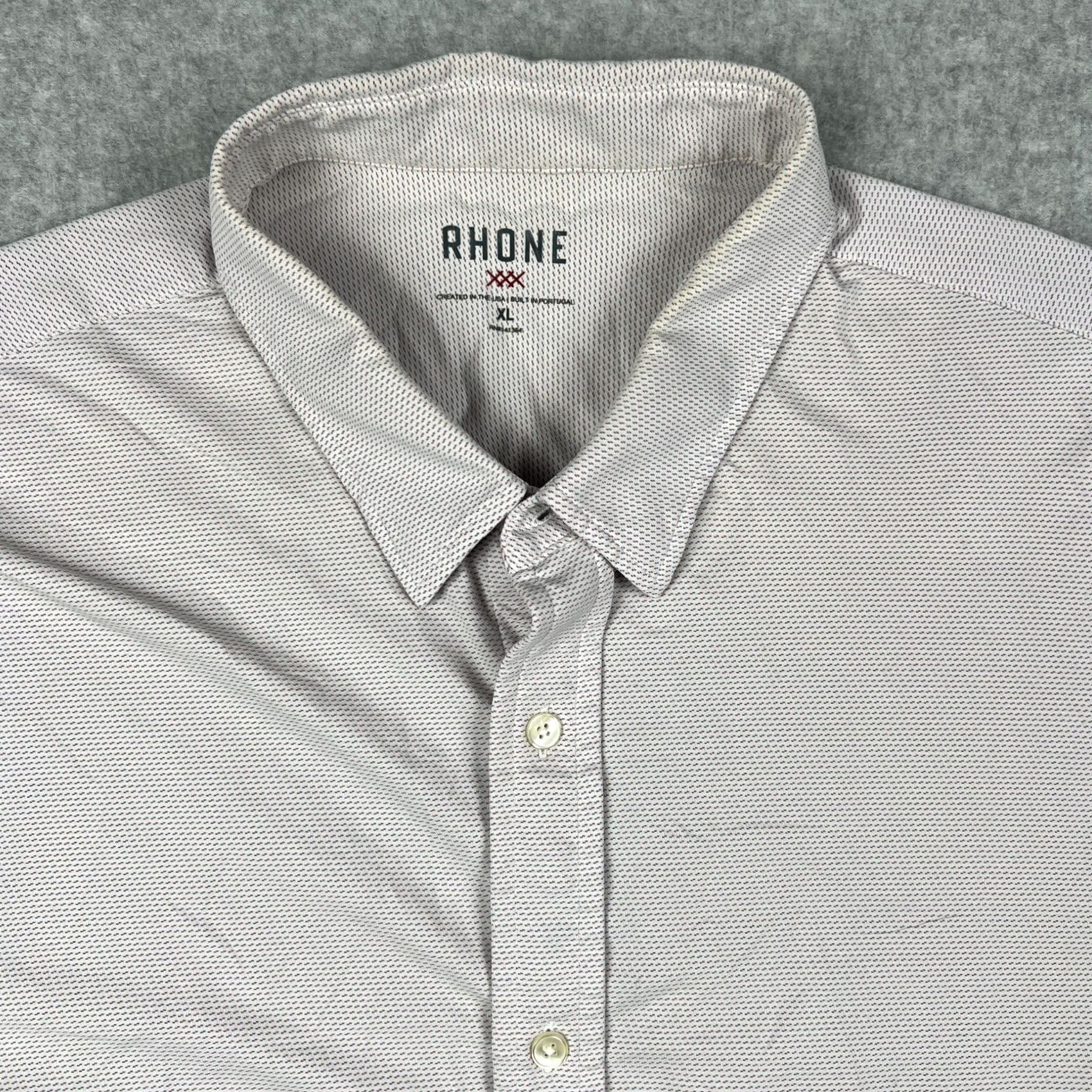 Rhone Rhone Commuter Shirt Stretch Long Sleeve XL Mens White Pattern Performance Size US XL / EU 56 / 4 - 2 Thumbnail