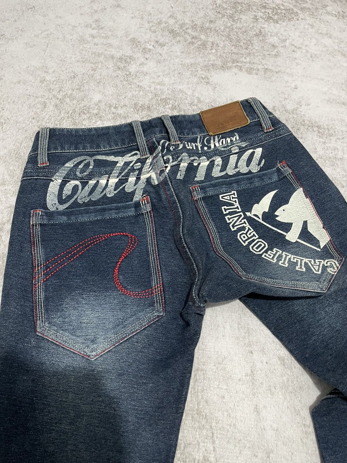 Hysteric Glamour × If Six Was Nine × Le Grande Bleu (L.G.B.) 2000s gotcha surf japan poem denim pants y2k style Size US 29 - 4 Thumbnail
