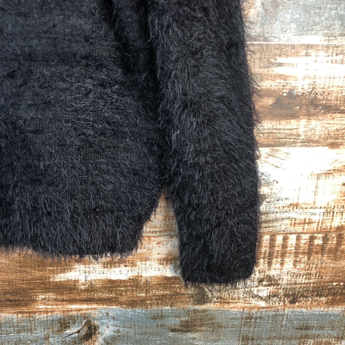 Japanese Brand DL Alpha Cubic Black fur shaggy Mohair Knitwear #C034 Size US S / EU 44-46 / 1 - 16 Thumbnail