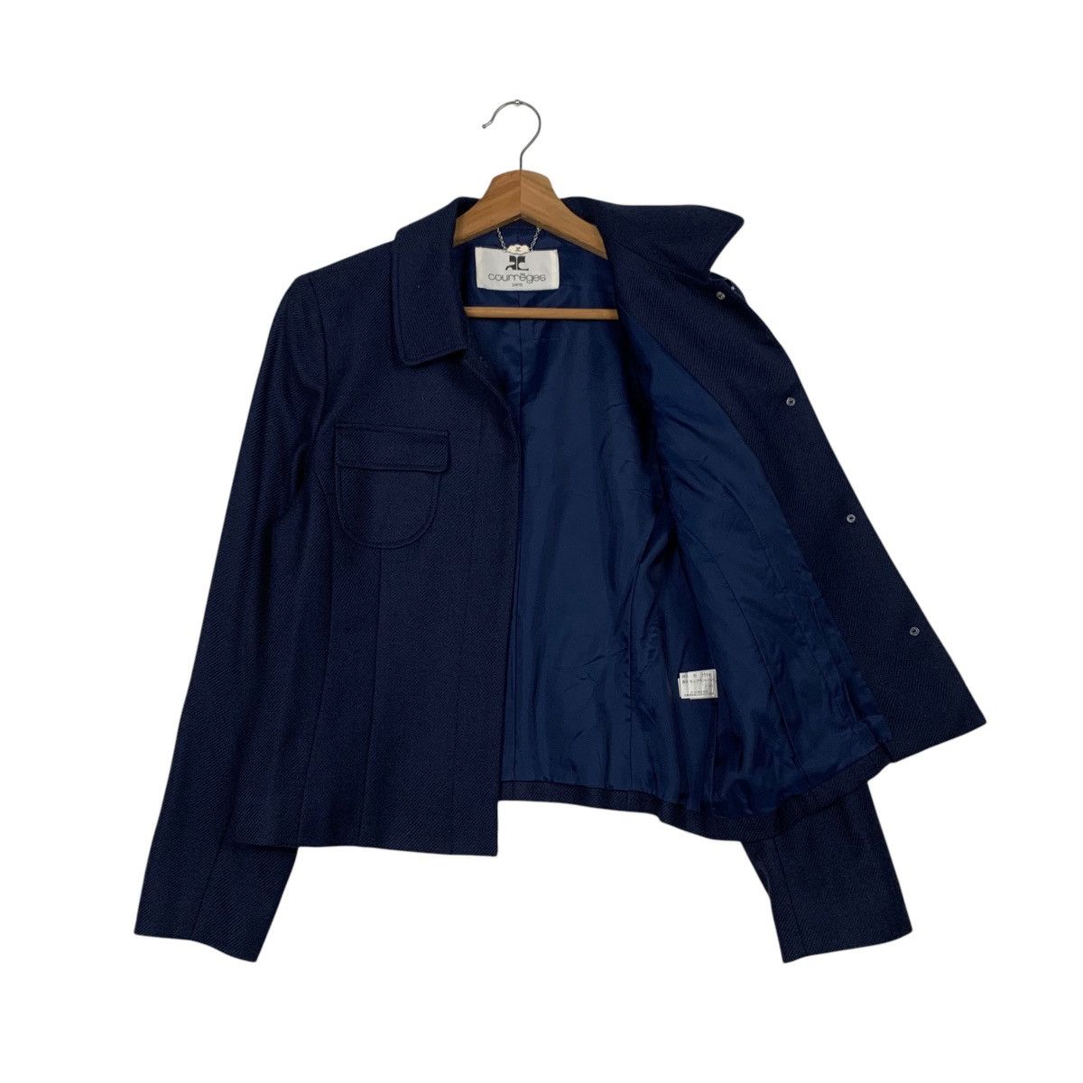Courreges 90’s COURREGES Wool Jacket #2347-C105 Size M / US 6-8 / IT 42-44 - 9 Thumbnail