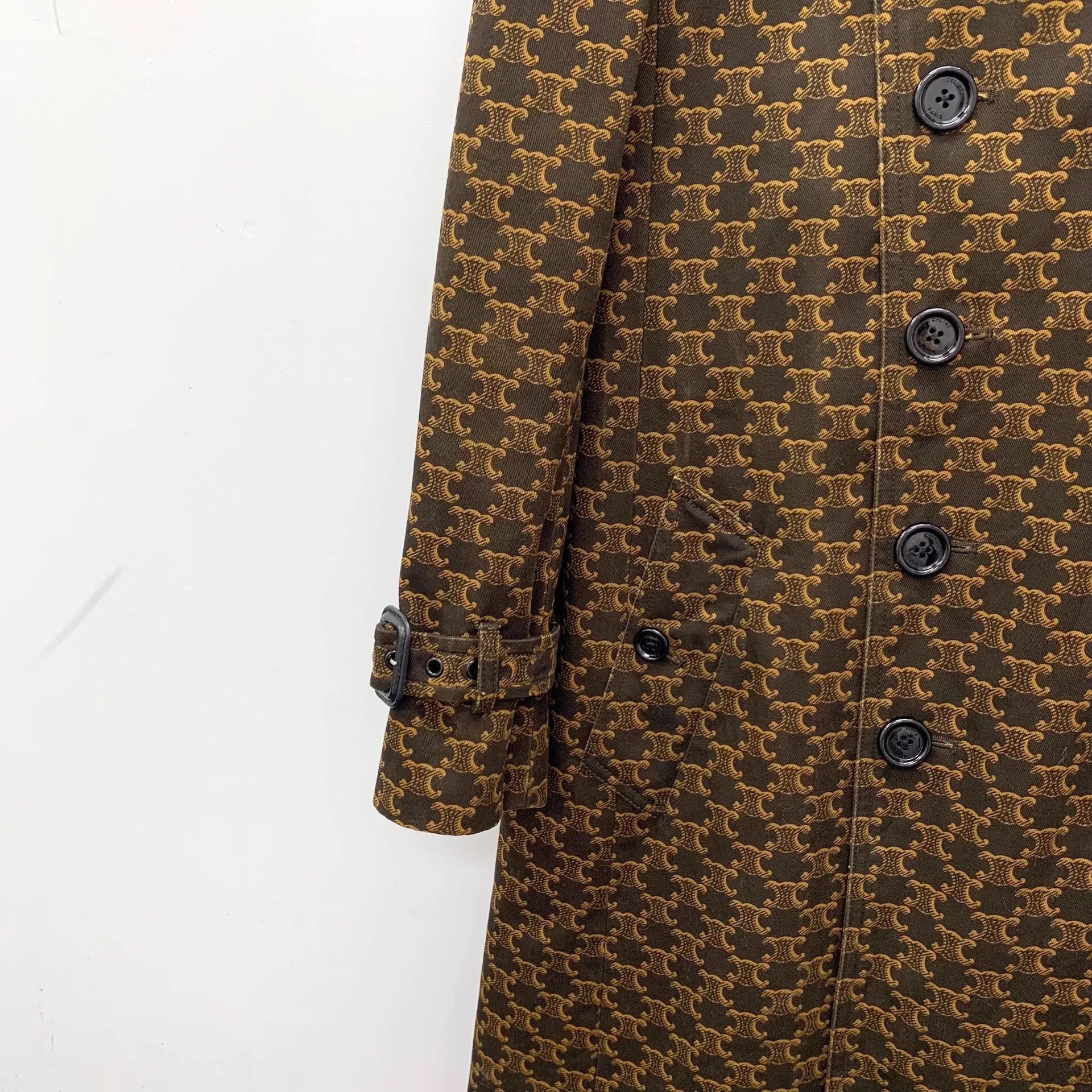 Celine KW0961 Celine Brown Monogram Trench Coat Size XS / US 0-2 / IT 36-38 - 4 Thumbnail