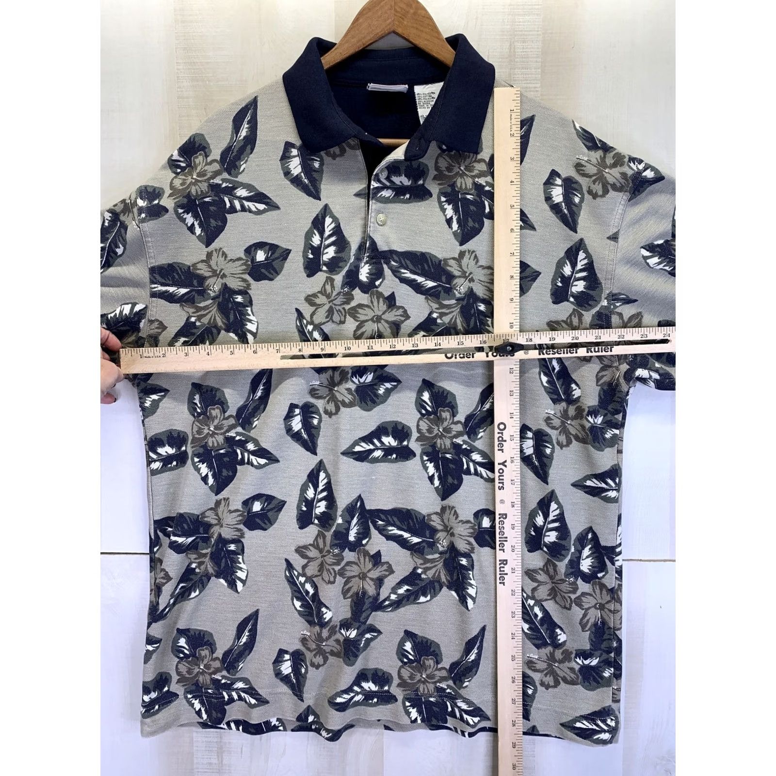 Bugle Boy VINTAGE Bugle Boy Polo Shirt Mens Large-8809 Tropical Print Beige Cotton Blend Short Sleeve Collared Beach Travel Casual Men Size US L / EU 52-54 / 3 - 3 Thumbnail