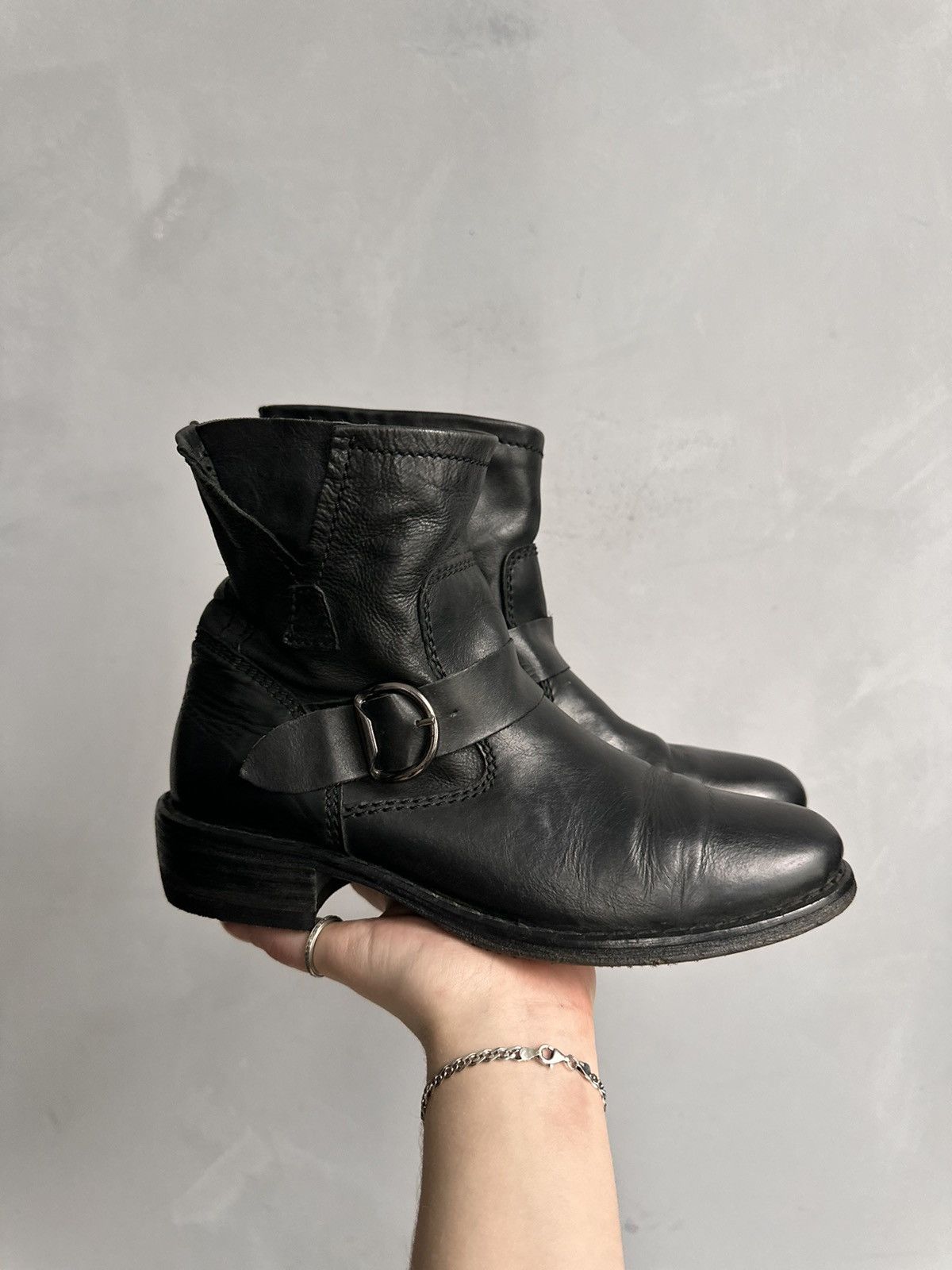 A.S.98 🥵Rare Last Drop Hand Made Leather Boots Guidi Rick Owens GOA Size US 9 / IT 39 - 2 Thumbnail