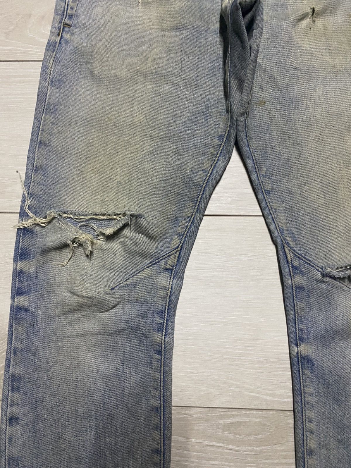 Raw State G Star Raw Multi Pocket Dirty Distressed Skinny Jeans Size US 31 - 7 Thumbnail