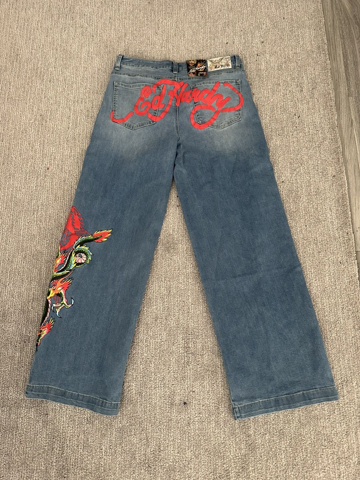 Ed Hardy Ed Hardy Denim Baggy Jeans Size 32" / US 10 / IT 46 - 2 Thumbnail