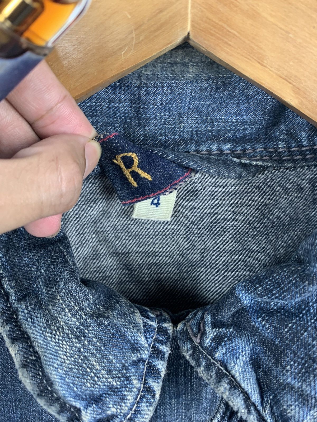 45RPM Japanese Denim Chore Jacket Workwear Patch Pocket Coat