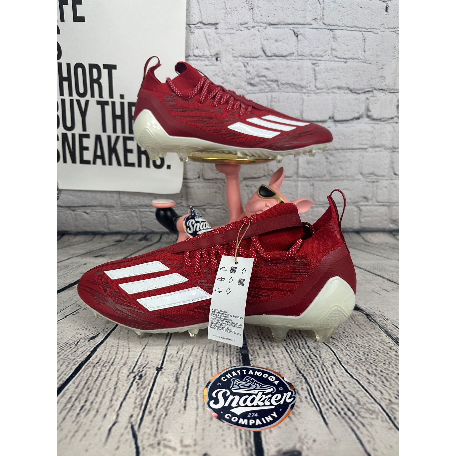 Adidas Adidas Adizero Primeknit Football Cleats Mens 13 Red NFL Size US 13 / EU 46 - 1 Thumbnail