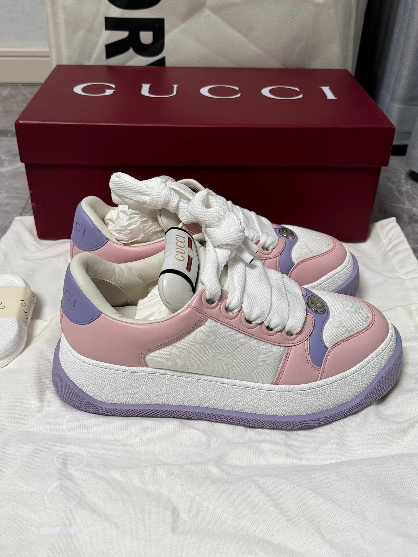 Gucci GUCCI Screener Platform Dirty Sneakers K6 Size US 6.5 / IT 36.5 - 3 Thumbnail