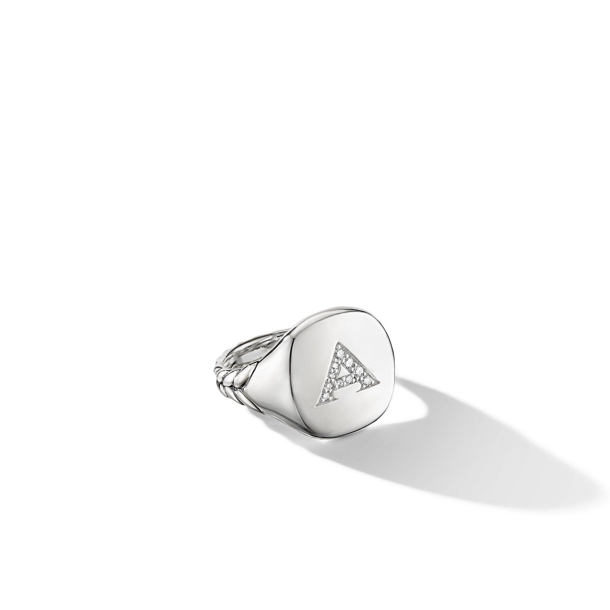 David Yurman o1w1db10525 R16100D Size:6/Initial Pinky Ring in Silver Size ONE SIZE - 2 Thumbnail