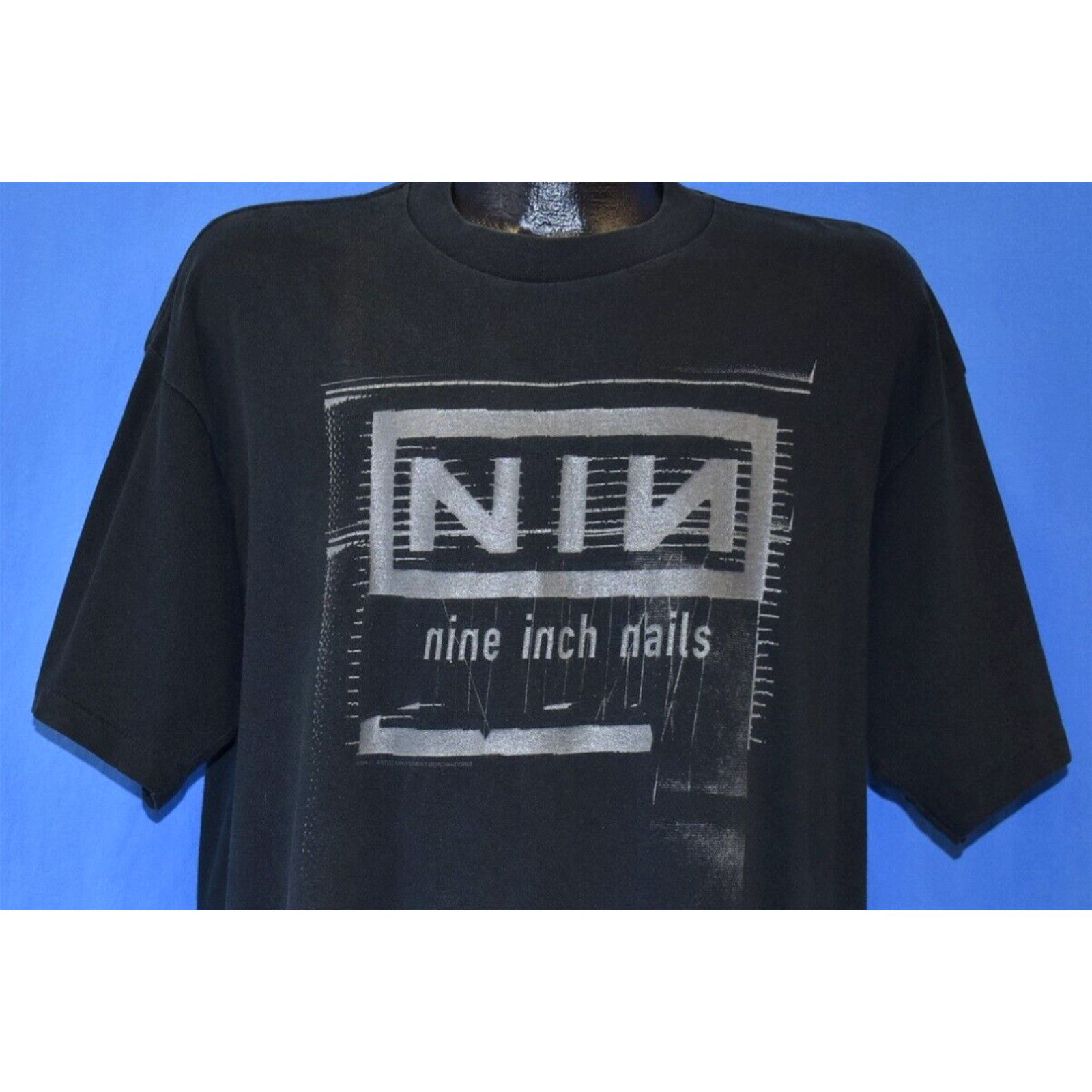 Image of Vintage VTG 90's Nine Inch Nails 96 Tour Self Destruct Nothing Downward Spiral T-Shirt XL in White