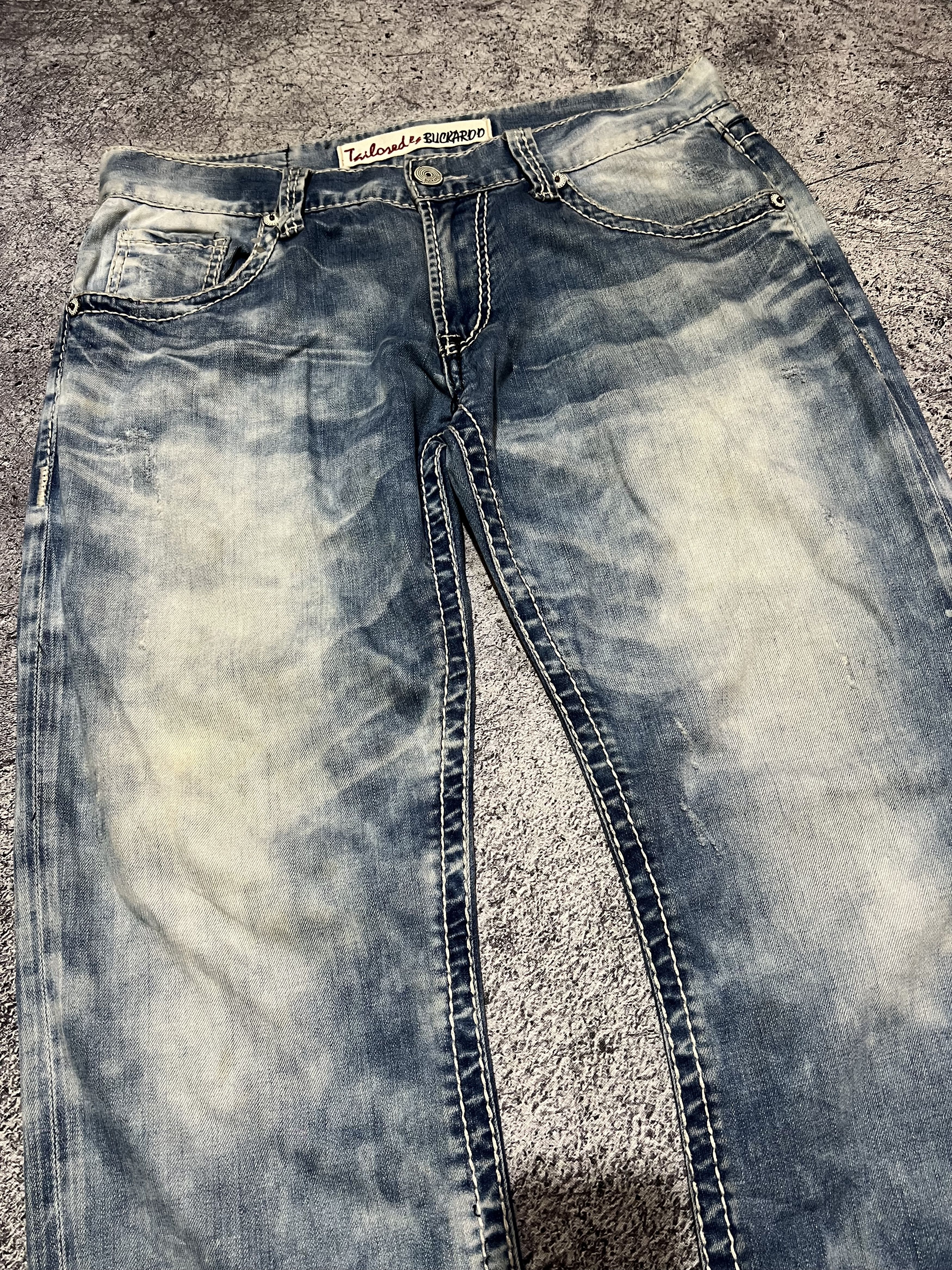 Japanese Brand 2000s Japanese Buckaroo Acid Wash Jeans y2k Lgb Size US 36 / EU 52 - 3 Thumbnail