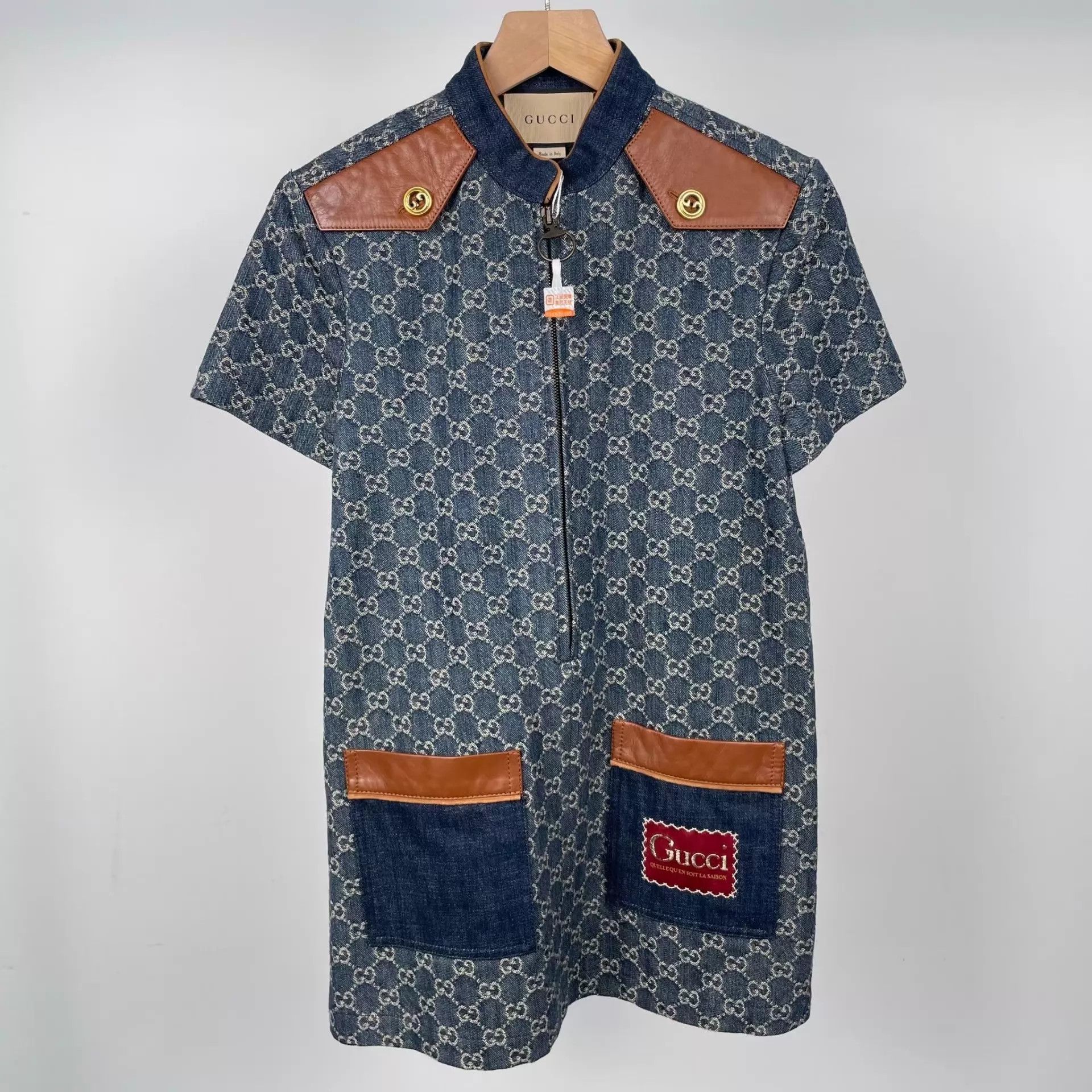 Gucci Gucci Denim Logo Print Blue Short Sleeve 36 Size XS / US 0-2 / IT 36-38 - 1 Thumbnail