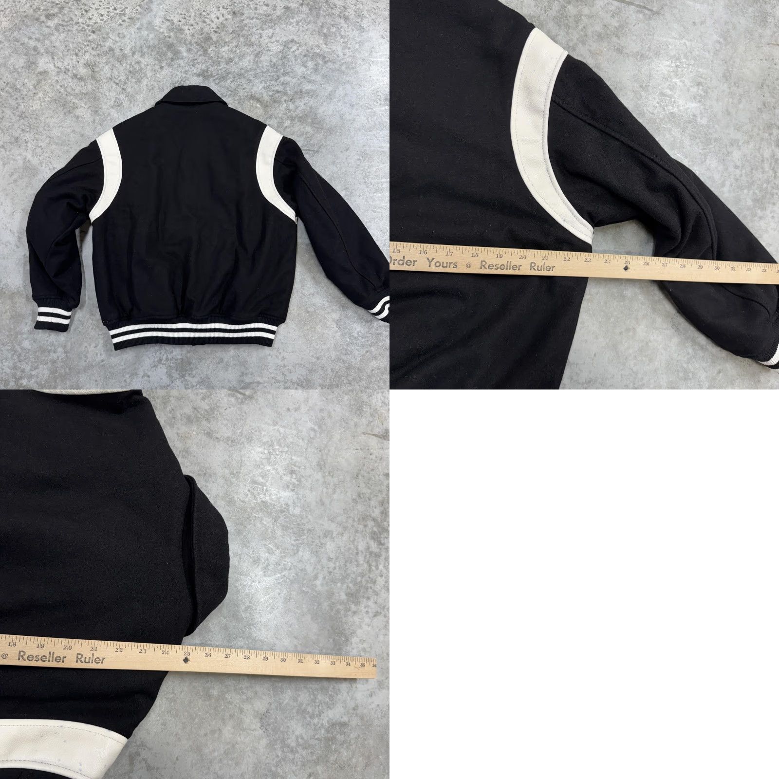 Vintage VINTAGE WHO.A.U Varsity Jacket Mens Small Black White Quilted Lined Snap Button Striped Shirt/Coat/Jacket Size US S / EU 44-46 / 1 - 8 Thumbnail