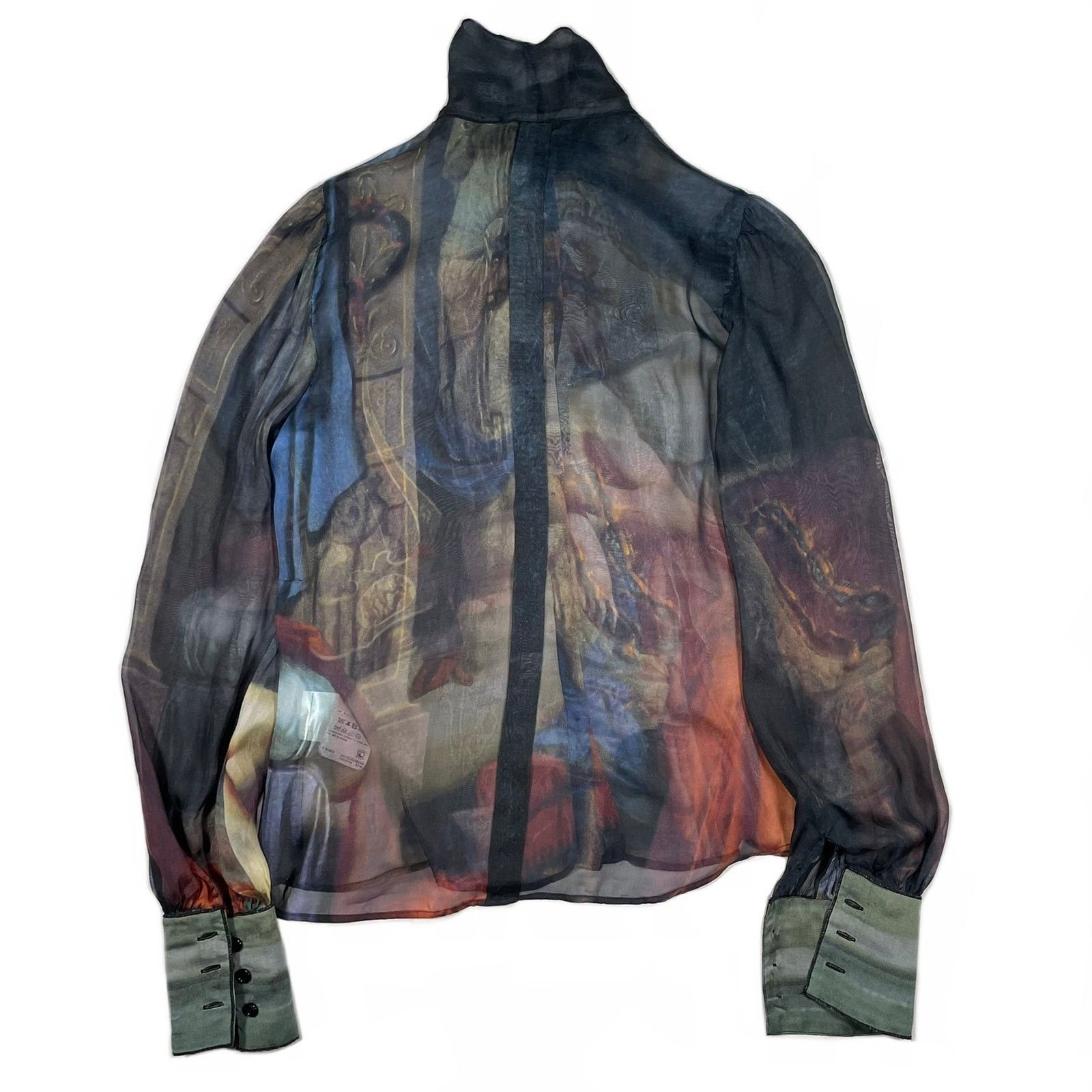 Dolce & Gabbana 2000s Dolce & Gabbana runway painting silk shirt Size US M / EU 48-50 / 2 - 10 Thumbnail