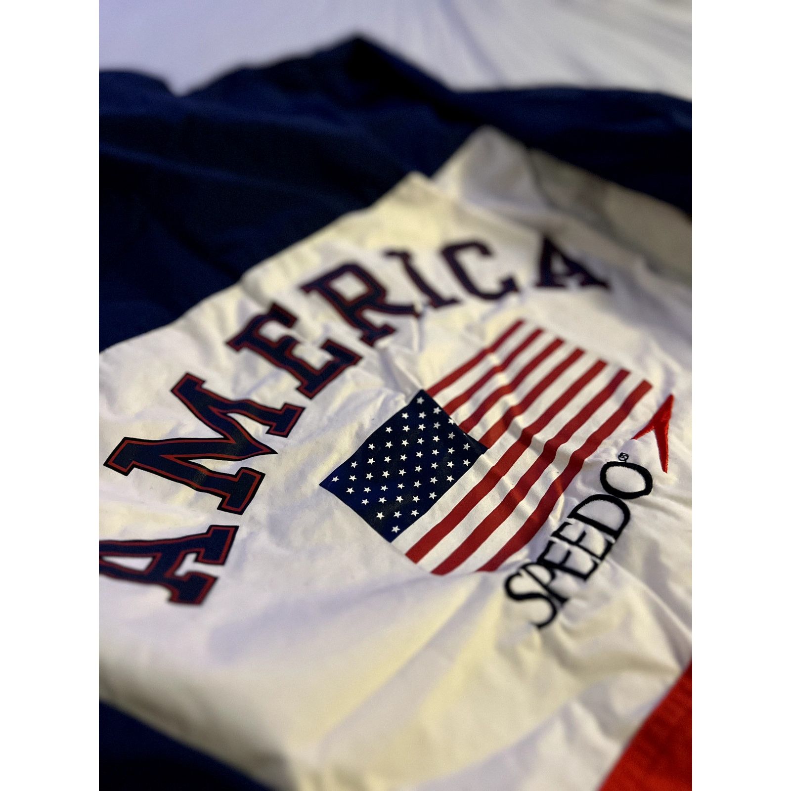 Speedo Speedo America Flag Windbreaker Jacket Red, White, and Blue Size US L / EU 52-54 / 3 - 3 Thumbnail