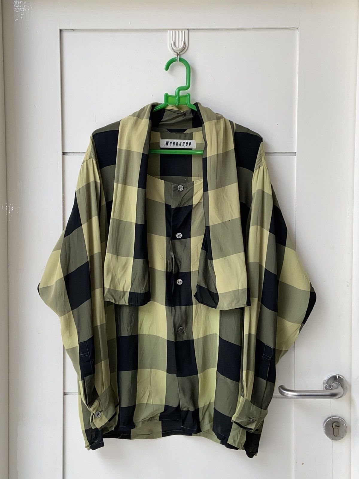 Designer × Japanese Brand × Yohji Yamamoto WORKSHOP Plaid Shirt Size US L / EU 52-54 / 3 - 9 Thumbnail